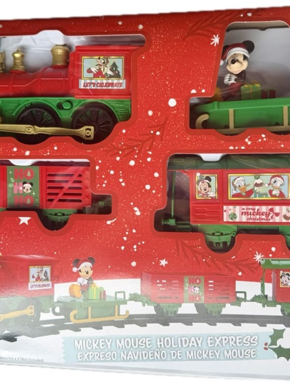 Disney Mickey Mouse Holiday Train Set - Red, Green & Gold